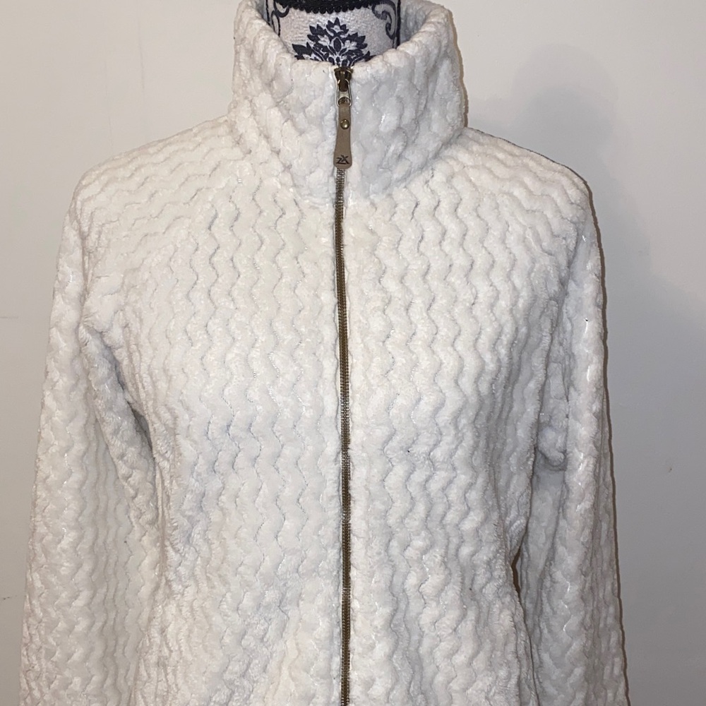 5/$50 ZeroXposur Women's Cream Textured Teddy Jacket Size Small - Picture 3 of 14